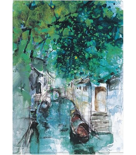 Amazon | 【蔡國華 Cai guo-hua 絵画「ベネツィアの休日